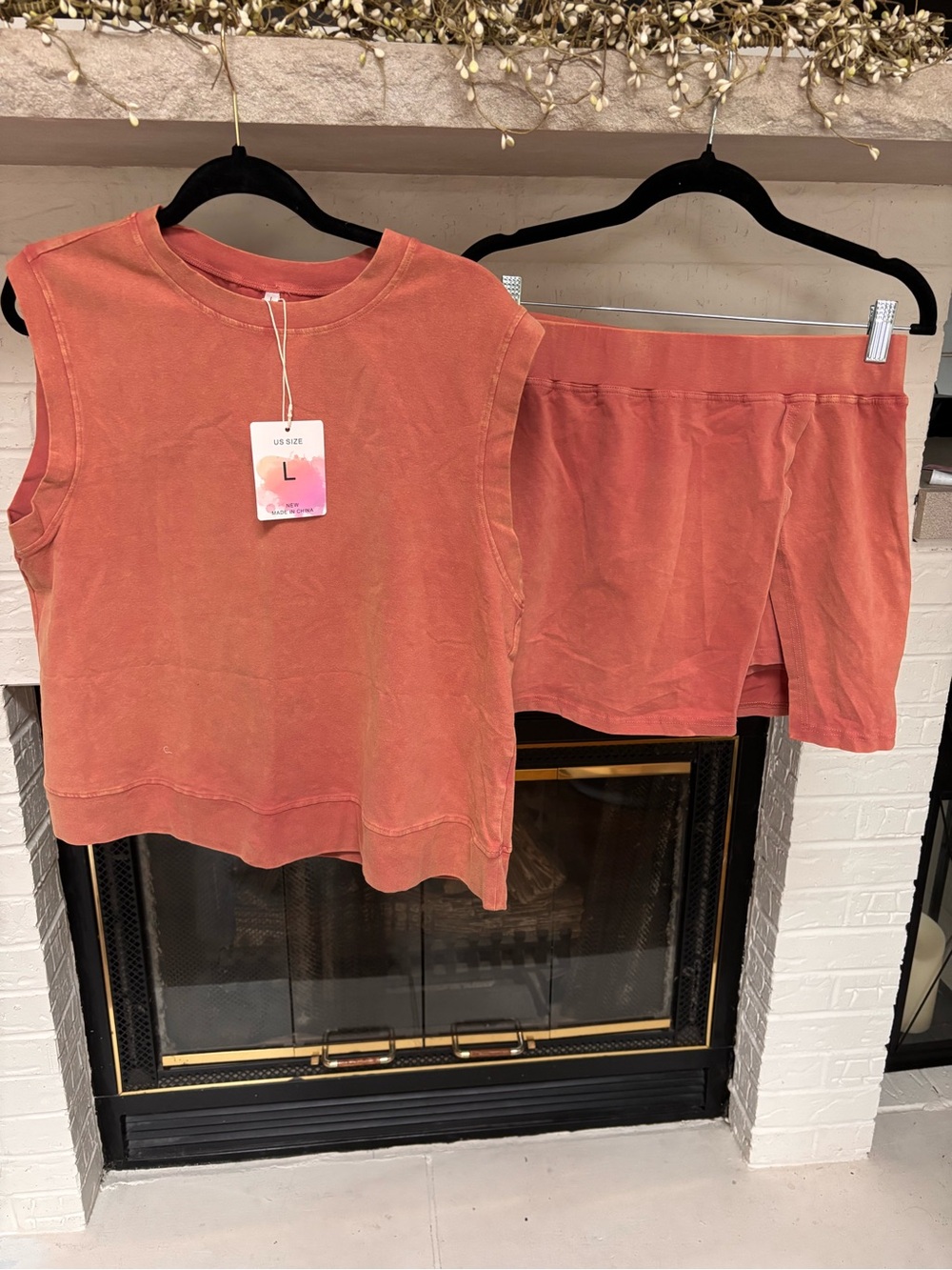 Amazon Womens Muscle Tee Set in Dusty Orange - Picture 2 of 7